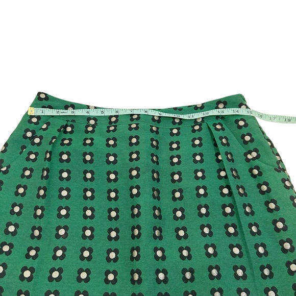 Anthropologie HD In Paris Green Black Gold Garden Glimmer Tiered Flower Skirt, 6 - Picture 11 of 15